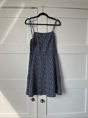 SHEIN Navy Blue Floral Mini Slip Dress